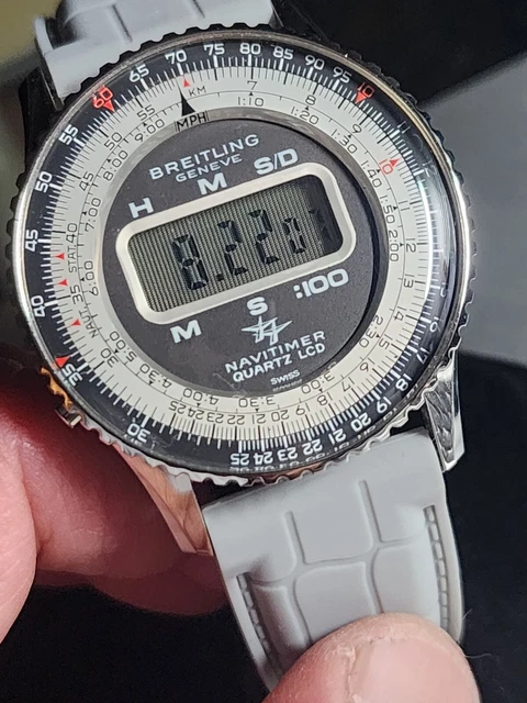 SEHR SELTENE NR.S 1976 Breitling Navitimer Digitale Led/Lcd Uhr 9406.3 ...