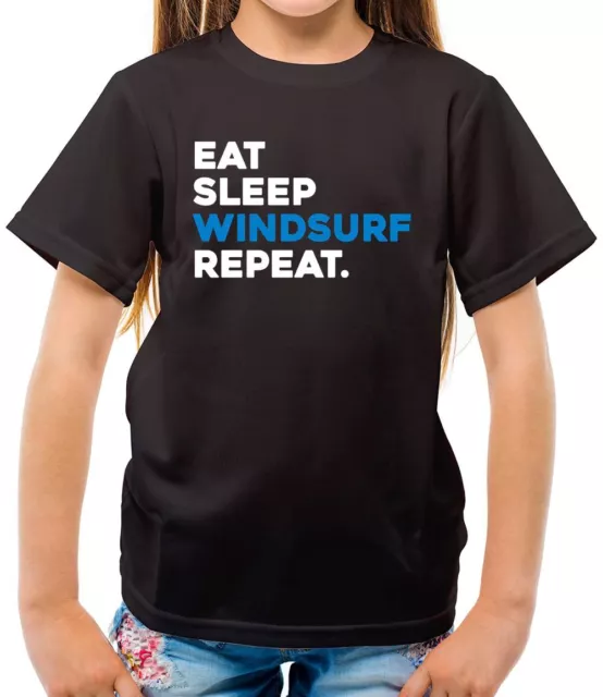 Eat Sleep Windsurf Repeat - T-shirt bambini - Wind Surf Surfer Water Love