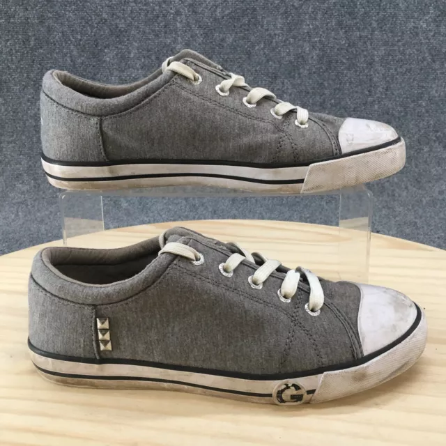 G By Guess Shoes Womens 8 M Goona Cap Toe Comfort Sneakers Gray Fabric Lace Up