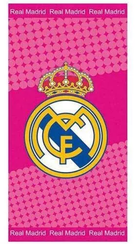 Real Madrid Serviette de Bain Plage XXL Sauna Toilette Rose