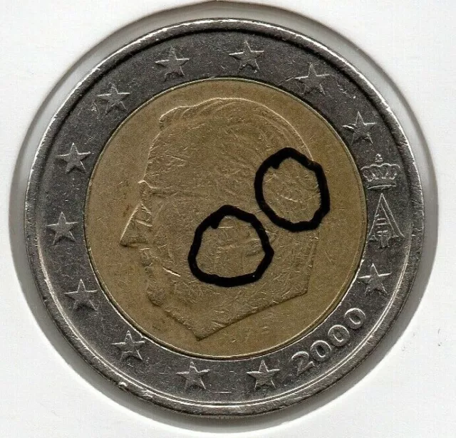 Moneda de BELGICA 2€ 2000 Km=231 (Defectos) circulada Ref,M1272