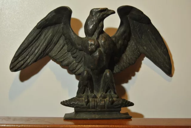 Skulptur Statuette Bronze Antik 19 Jahrhundert XIX Adler Kaiserzeit Empire