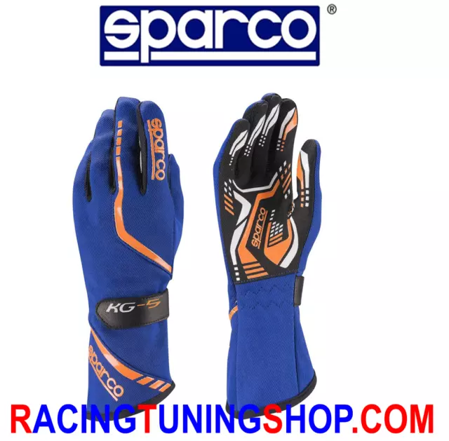 Guanti Kart Sparco  Torpedo Kg5- Karting Gloves Tg 12 Azzurro Arancio Handschuhe