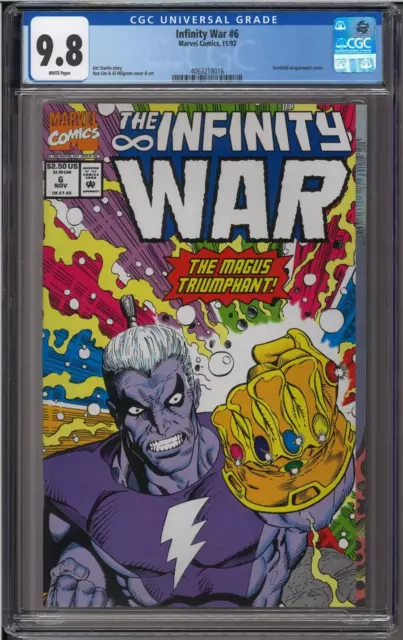 Infinity War #6 Cgc 9.8 White Pages Avengers X-Men Fantastic Four Jim Starlin