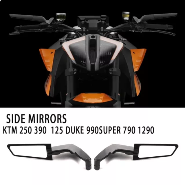 Winglet Wing Mirrors For KTM 250 390 200 690 125 Duke / 10 Day Delivery