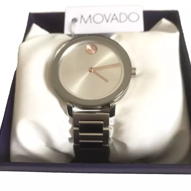 MOVADO Bold evolution women watch stainless steel silver dial 3600647