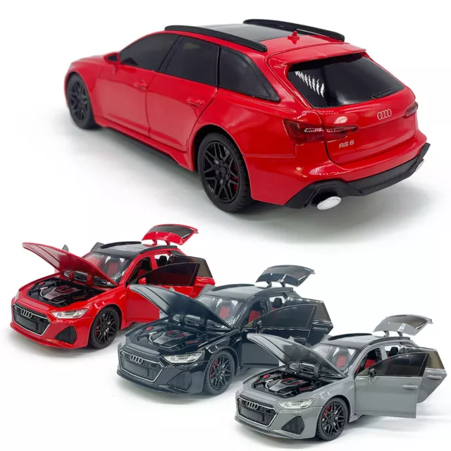2022 Audi RS6 Avant 1:24 Scale Model Car The Cast Toy Kids Black