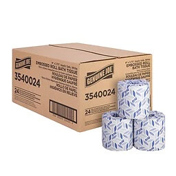 Genuine Joe® - Toilet Paper - 2-Ply Bath Tissue Rolls - 2 Ply - 400 Sheets/Roll