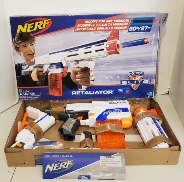 NERF Gun RETALIATOR N-Strike Elite 4-Way Shoot Dart Blaster Fires up to 90 feet