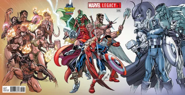 Marvel Legacy 1 J Scott Campbell Midtown Gatefold Variant Nm Spiderman