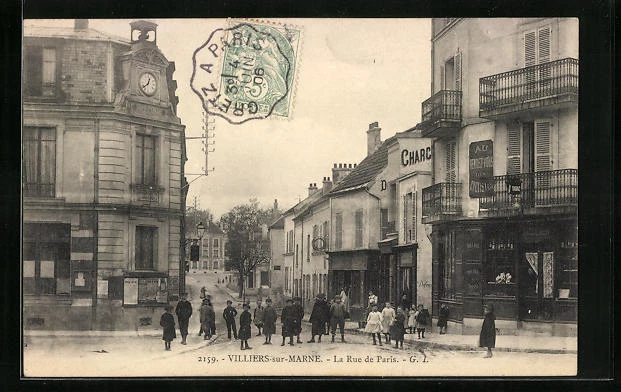 CPA Villiers-sur-Marne, La Rue de Paris 1906