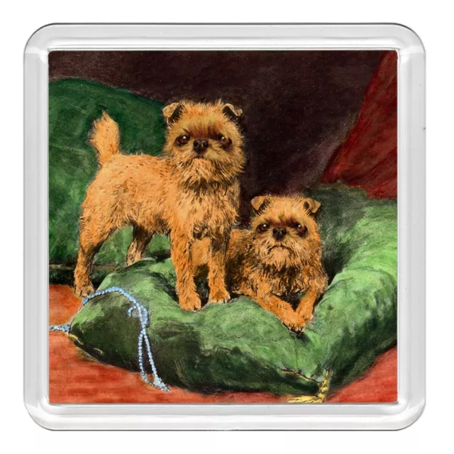 Brussels Griffon Dogs Dog Acrylic Coaster Novelty Drink Cup Mat Great Gift