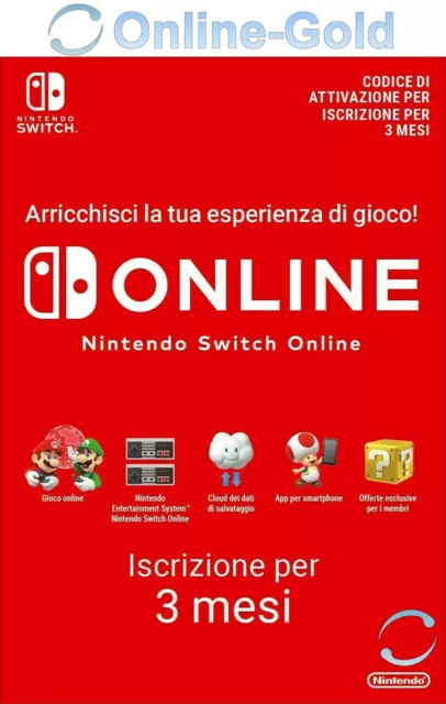 Nintendo Switch Online Individual Membri 3 mesi (90 giorni) Download Codice [IT]
