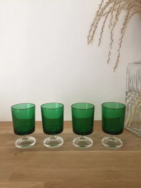 Vintage-Lot de 4 verres à liqueur-Luminarc-modèle cavalier