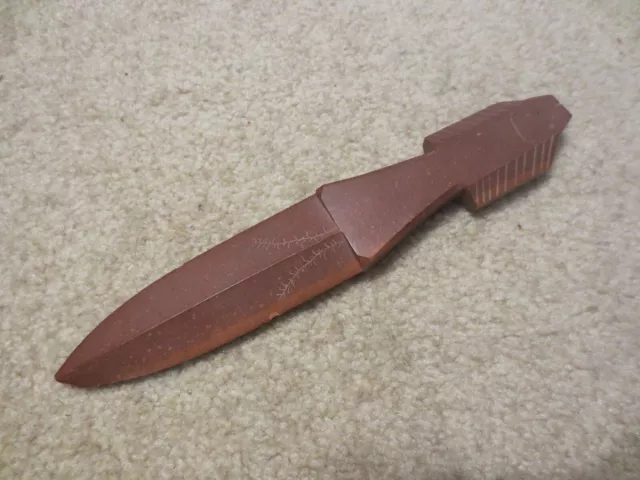 Vintage Catlinite Fish Knife Native American  8 1/2in long
