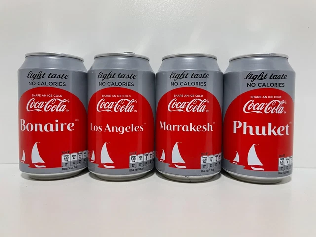 Coca Cola Coke Light Cans; 4 Different 'Summer Destination 2017' Cans, Holland