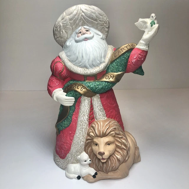 VTG GARE Ceramic Old World Santa Mold Hand Painted Christmas Lion Lamb