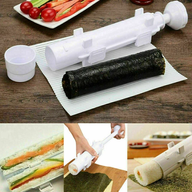 RIMAFI Sushi-Set Für Zuhause - Mit Praktischer Sushi-Bazooka Und Bambusmatte Für Perfekte Rolls