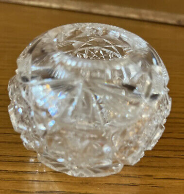 ABP Miniature Cut Glass Rose Bowl 2-1/2” X 3”