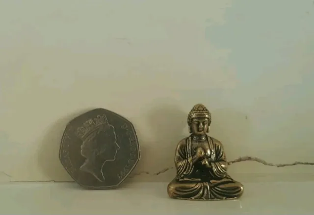 Small metal buddha Good luck statue