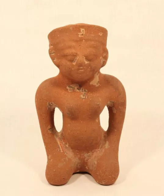 Costa Rica Pre Columbian Nicoya seated pregnant female figure