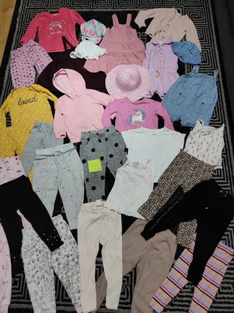 #608💜 Huge Bundle Of Girls Clothes 2-3years GEORGE NEXT PRIMARK ZARA F&F NUTMEG