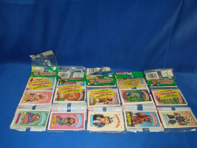 VTG Garbage Pail Kids TOPPS 5 Rack Pack 1986 Sticker Cards Trading