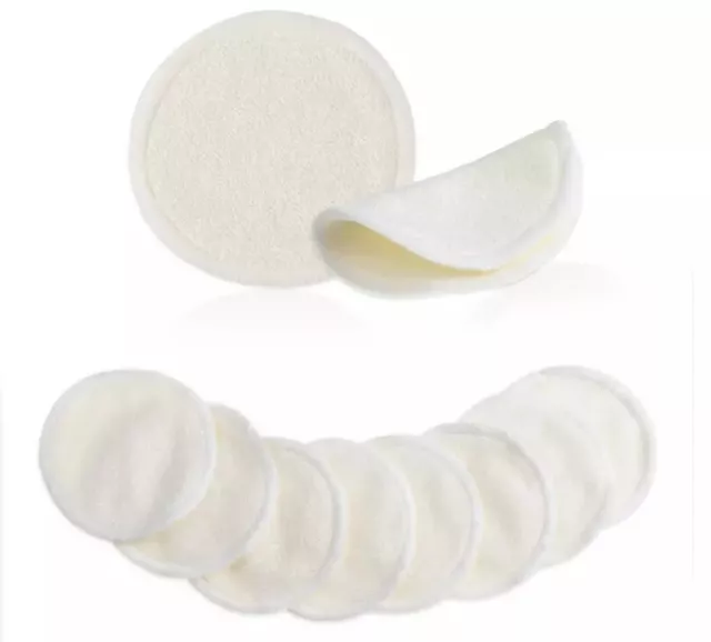 Reusable Breast Pads for Breastfeeding Washable Bamboo Cotton Vegan Eco-Friendly