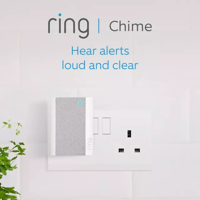 All-new white Ring Chime connects to your existing Ring Doorbells and Cams