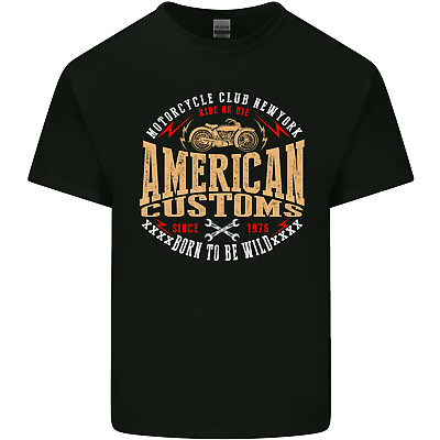 American Customs Cafe Racer Motociclista Da Uomo Cotone T-Shirt Tee Top
