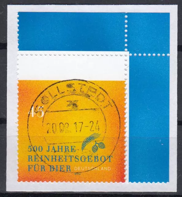 Briefmarken  -  BRD  2016  -  MiNr.  3239   - re. ob. Ecke   -  Ortsstempel