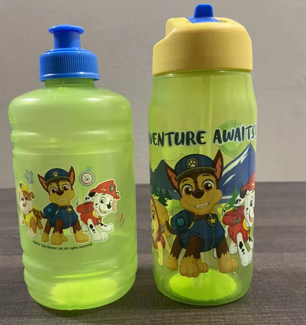 Lot Of 2 Zak Designs Paw Patrol Plastic Jug Bottle W/ Pull-Top Spout & Sippy Cup