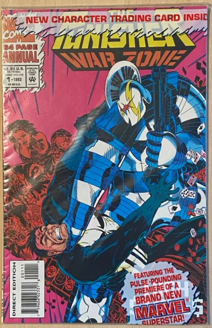 Marvel Comics 1993 Annual Punisher War Zone #1 Comic Book With Collector Card