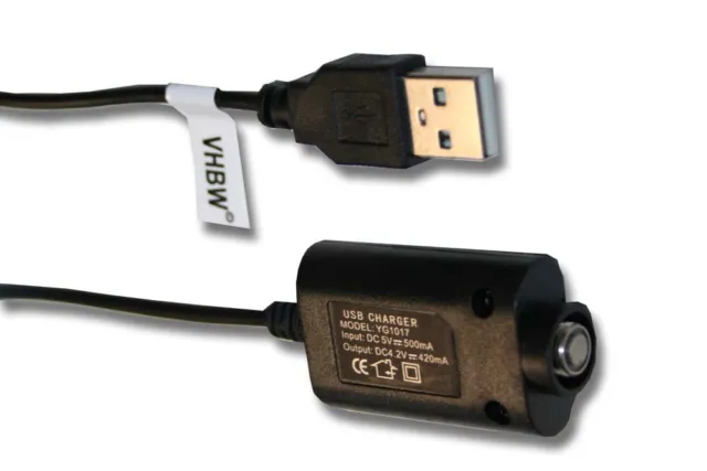 USB Ladegerät für diverse E-Zigaretten mit 510 Schraubverschluss - Ladekabel