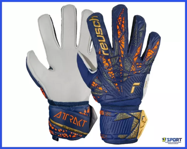 Guanti da Portiere REUSCH Calcio per Uomo Portieri Goalkeeper Adulto BLU 8 9