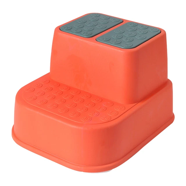 Sgabello per bambini doppio strato anti-robusti bagno toilette sgabelli gradini