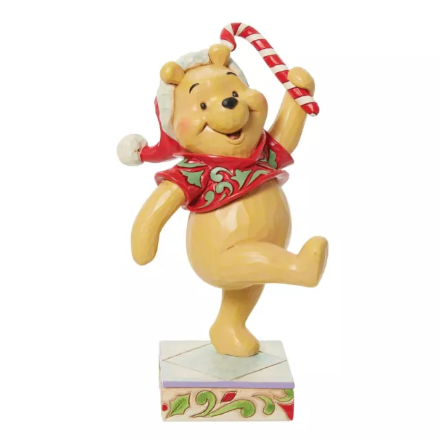 DISNEY TRADITIONS JIM Shore 2023 Winnie Pooh with Candy Cane Christmas Figurine £44.02 PicClick UK