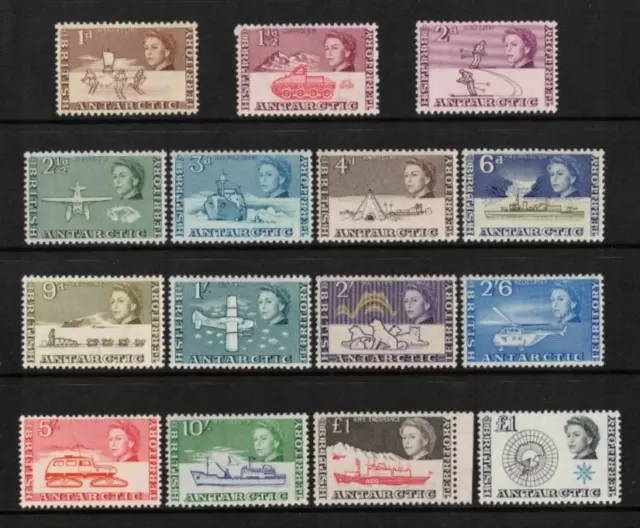 1963 British Antarctic Territory Stamps Set of 15 SG 2/15a MUH