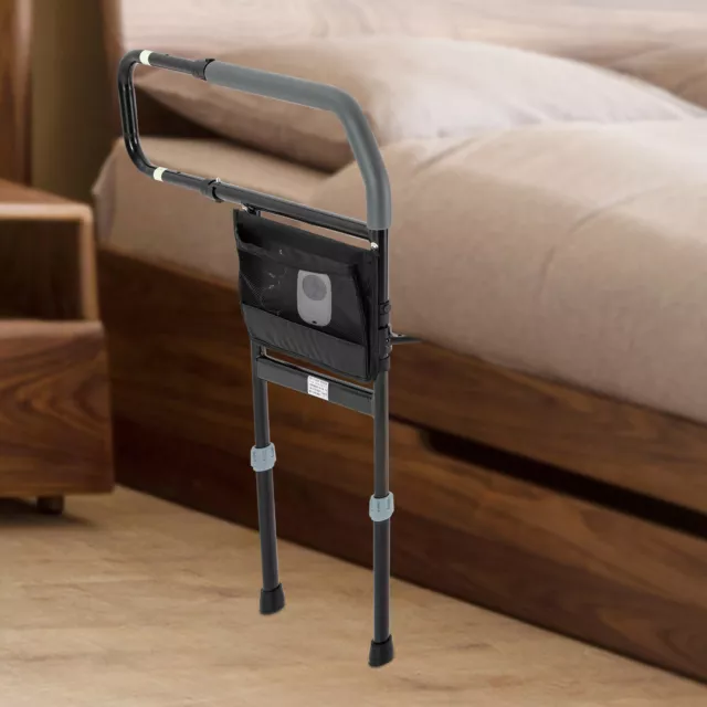 ADJUSTABLE BED ASSIST Bar Bed Rail for Elderly Adults Compact Assist ...