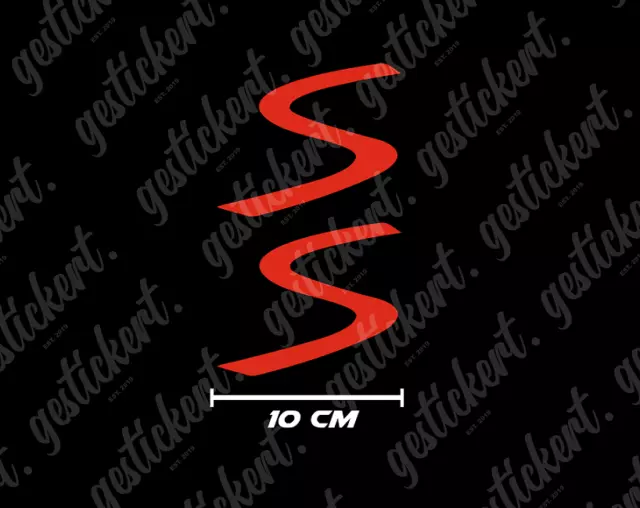 2x 10 cm S Aufkleber passend für Mini Cooper Sticker Decal Tuning Auto Car