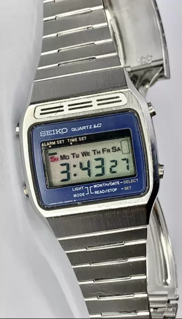 VINTAGE SEIKO QUARTZ LC A133 5000 Alarm Jdm Fully Working Original Long  Bracelet EUR 125,00 - PicClick IT