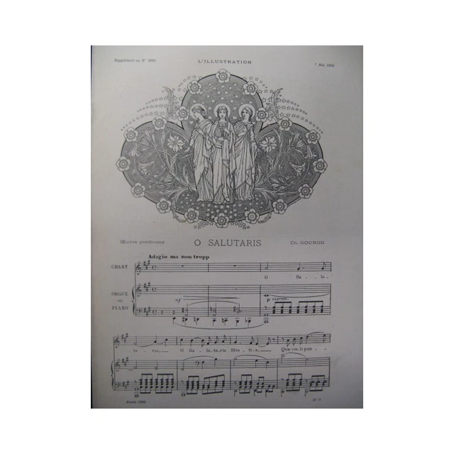 GOUNOD MISSA C. FRANCK Orgue Chant Harmonium 1898