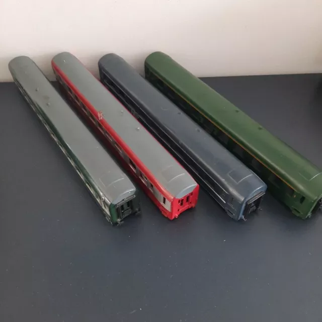 4x Coque Supérieure Voiture Train SNCF Jouef HO Vintage Modelisme Ferroviaire