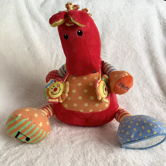 JELLYCAT JELLY KITTEN 17” Red Horse Donkey Interactive Musical Crinkle ...