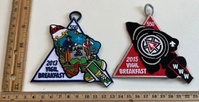 BSA, Menawngihella Lodge 550 Vigil Breakfast Badges, Mountaineer Area Council WV