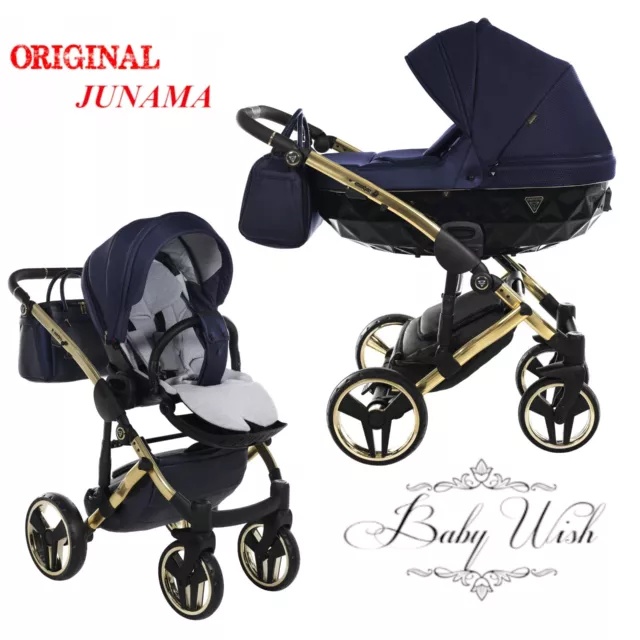 JUNAMA SAPHIRE V2 BABY STROLLER PRAM  2in1  CARRYCOT + PUSHCHAIR