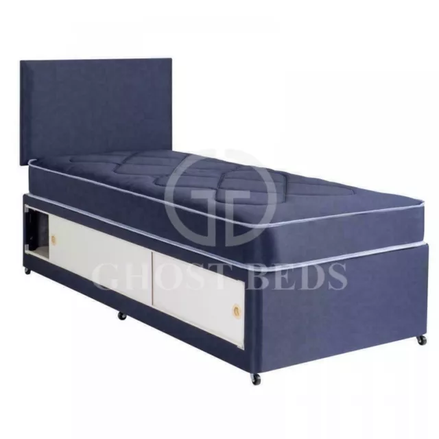 Single Divan Bed 3FT With Mattress & Headboard+Slider kids & adults & Children