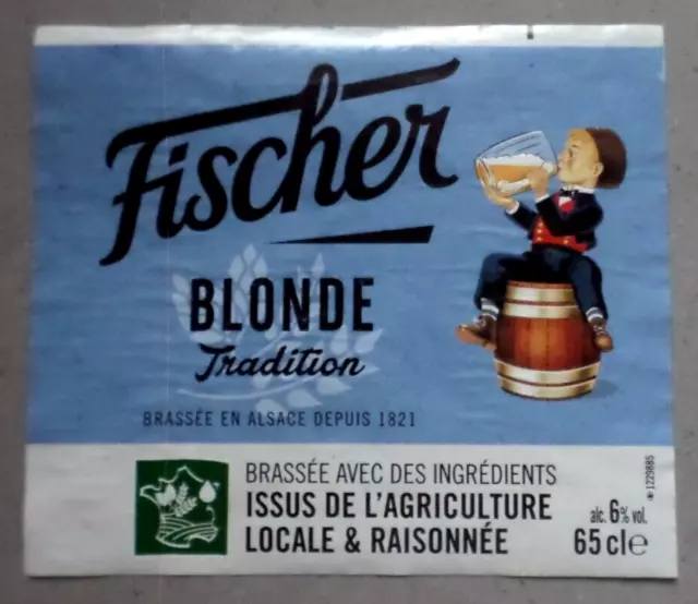 Etiquettes de bière "FISCHER" / Bière Blonde Brasserie à Rueil-Malmaison