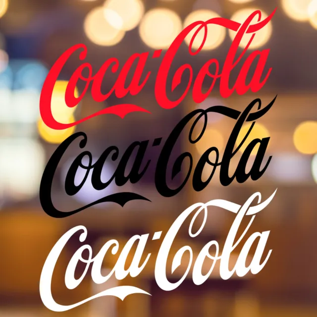 Coca Cola STICKER Kitchen ManCave Wall Sign Vinyl Decal QUALITY SIGN Red / Black