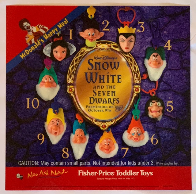 MCDONALDS 2001 WALT Disney Snow White And The Seven Dwarfs Keychain